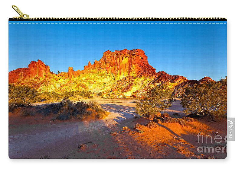 Rainbow Valley Outback Landscape Central Australia Northern Territory Australian Clay Pan Arid Dry Zip Pouch featuring the photograph Rainbow Valley #13 by Bill Robinson