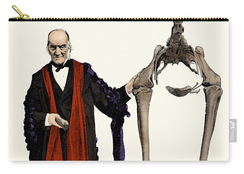 Science Zip Pouch featuring the photograph Richard Owen, English Paleontologist #13 by Science Source