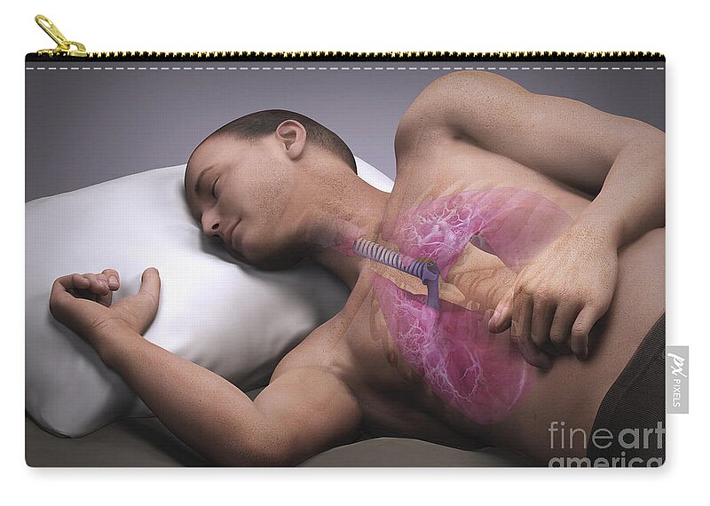 Organ Zip Pouch featuring the photograph Sleep Apnea #13 by Science Picture Co