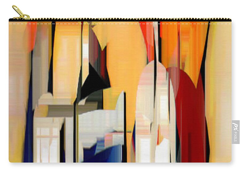 Abstract Zip Pouch featuring the digital art Abstract Series IV #14 by Rafael Salazar
