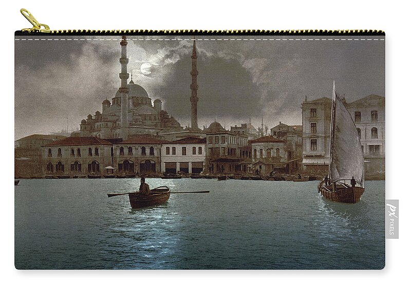 1895 Zip Pouch featuring the photograph Constantinople, C1895 #14 by Granger