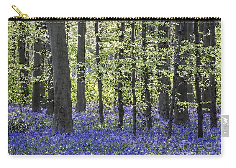 Bluebells Zip Pouch featuring the photograph 140420p059 by Arterra Picture Library