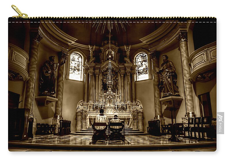 Mn Church Zip Pouch featuring the photograph Church of Saint Agnes #7 by Amanda Stadther