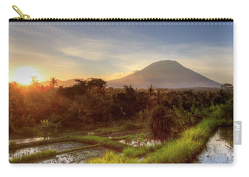 Scenics Zip Pouch featuring the photograph Indonesia, Bali, Rice Fields And #16 by Michele Falzone