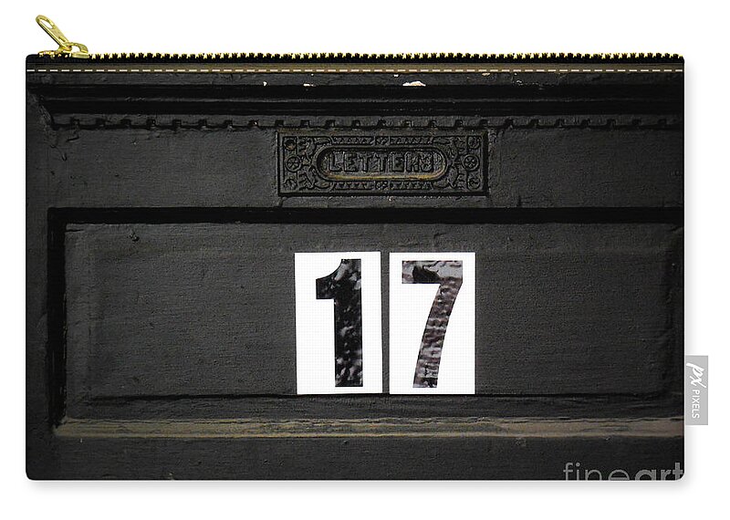 17 Zip Pouch featuring the photograph 17 Letter Box by Valerie Reeves
