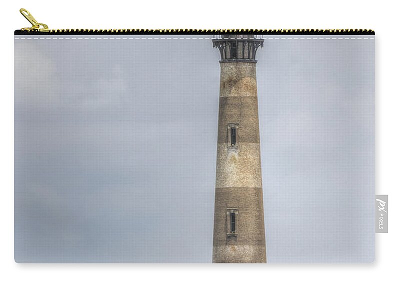 Morris Island Lighthouse Zip Pouch featuring the photograph Morris Island Lighthouse by Dale Powell