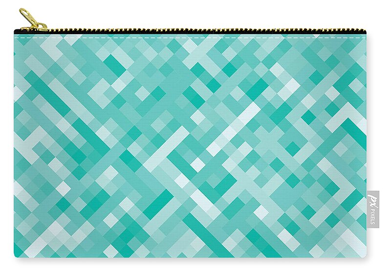 Abstract Zip Pouch featuring the digital art Pixel Art #17 by Mike Taylor