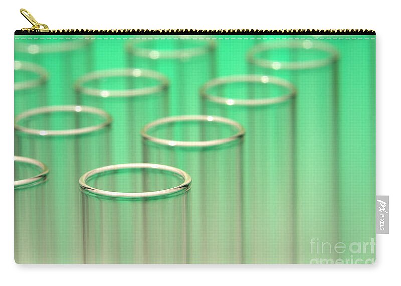 Test Zip Pouch featuring the photograph Laboratory Test Tubes in Science Research Lab #18 by Science Research Lab