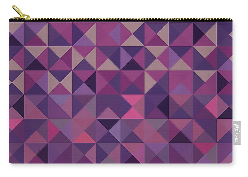 Abstract Zip Pouch featuring the digital art Retro Pixel Art #18 by Mike Taylor