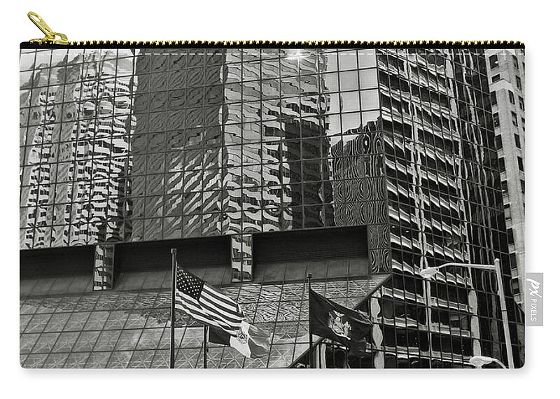 Bw Zip Pouch featuring the photograph 180 Maiden Lane by RicardMN Photography
