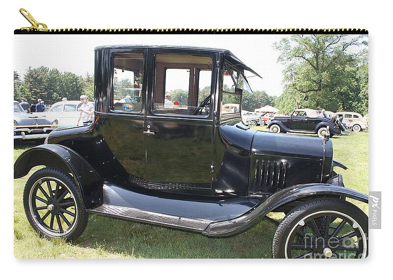 1924 Model T Zip Pouch featuring the photograph 1924 Model T by John Telfer