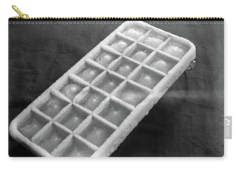 1930s Cold Frosty Aluminum Ice Cube Tray Zip Pouch by Vintage