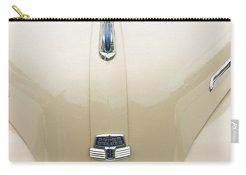 Antique Zip Pouch featuring the photograph 1937 Ford by Jack R Perry