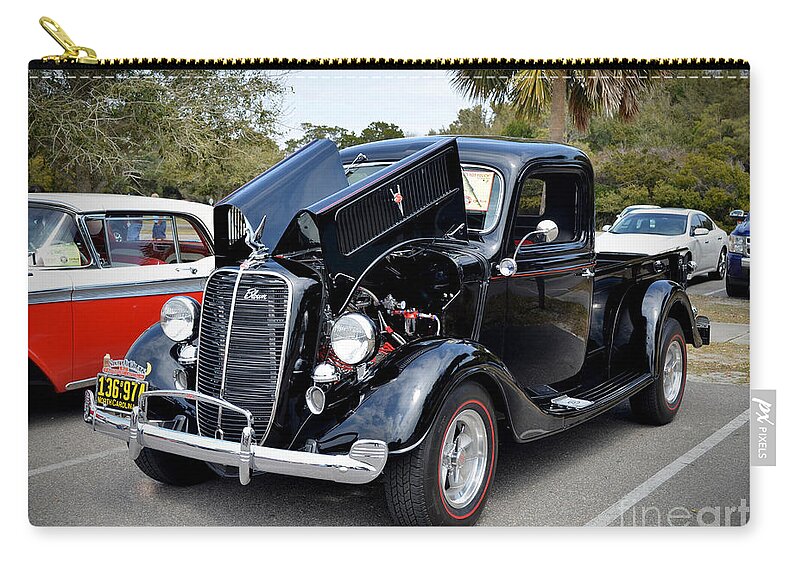 Cars Carry-all Pouch featuring the photograph 1937 Ford Pick Up by Kathy Baccari
