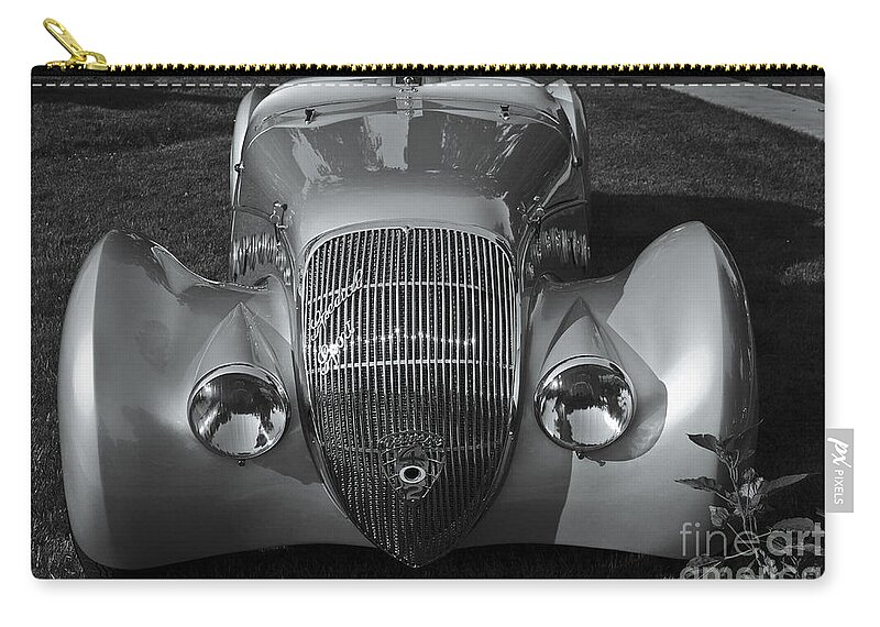 1938 Peugeot 402 Darl'mat Roadster Zip Pouch featuring the photograph 1938 Peugeot Roadster by Dennis Hedberg