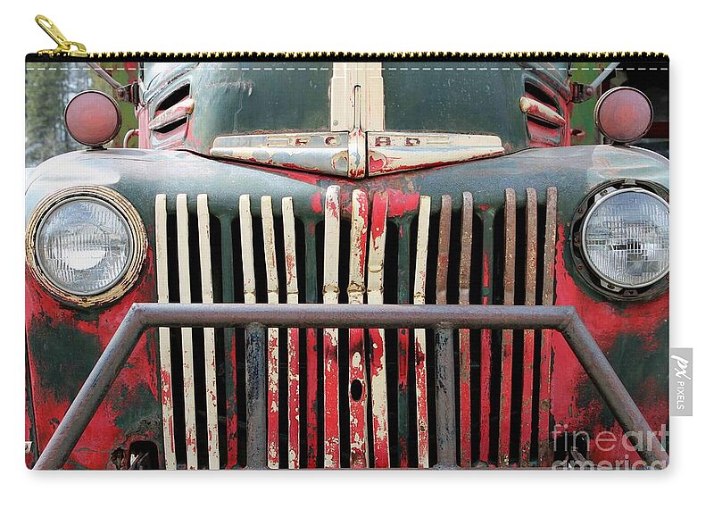 1946 Vintage Ford Truck Zip Pouch featuring the photograph 1946 Vintage Ford Truck by Fiona Kennard