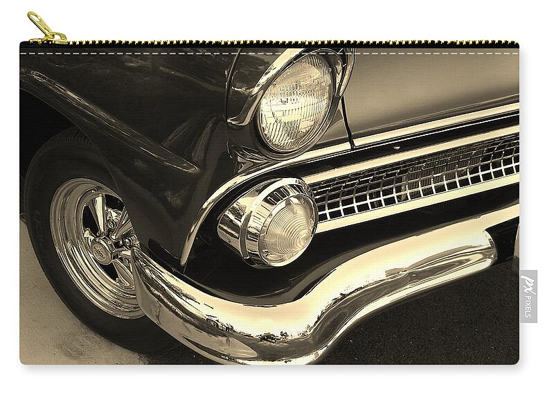 1955 Ford Crown Victoria Zip Pouch featuring the photograph 1955 Ford Crown Victoria by Jean Goodwin Brooks