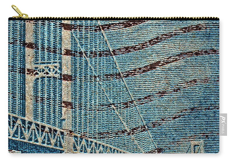 1958 The Mighty Mac Stamp Zip Pouch featuring the photograph 1958 The Mighty Mac Stamp by Bill Owen