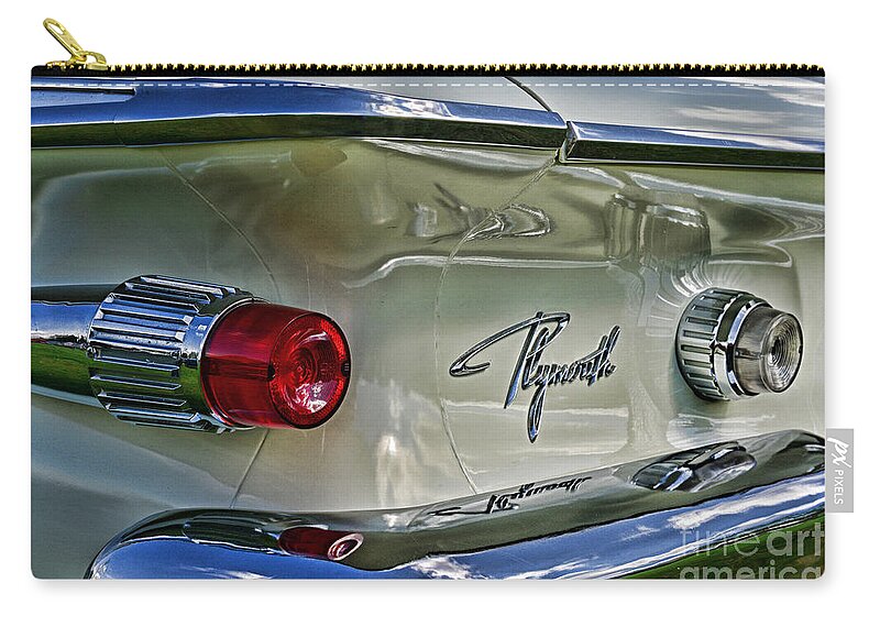 Paul Ward Zip Pouch featuring the photograph 1961 Plymouth Fury by Paul Ward