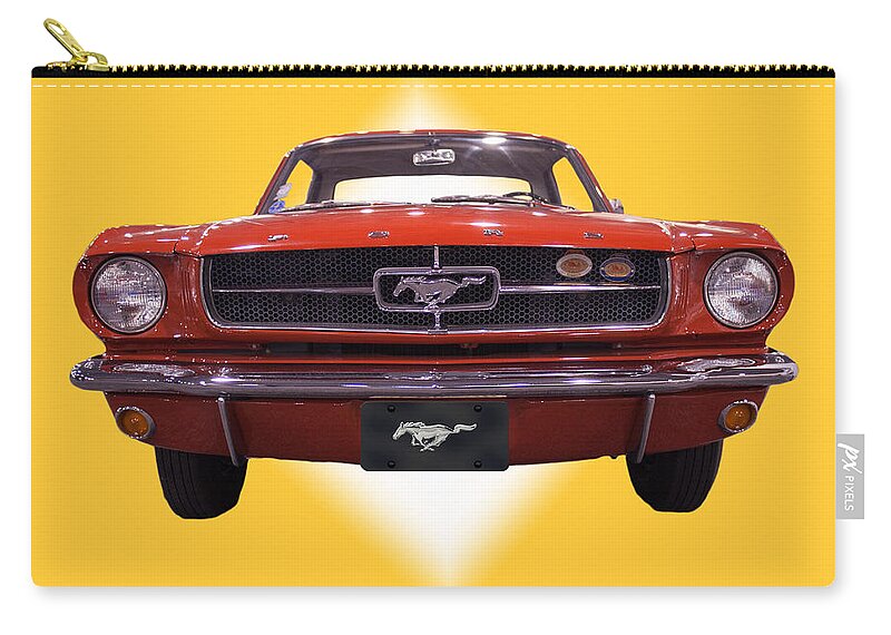1964 Ford Mustang Zip Pouch featuring the photograph 1964 Ford Mustang by Michael Porchik