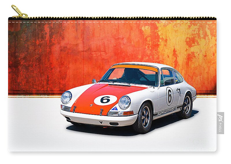 Porsche Zip Pouch featuring the photograph 1968 Porsche 911 by Stuart Row
