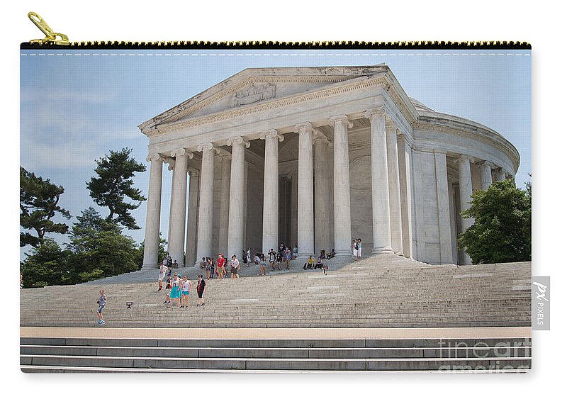 Thomas Jefferson Memorial Zip Pouch featuring the digital art Thomas Jefferson Memorial #2 by Carol Ailles