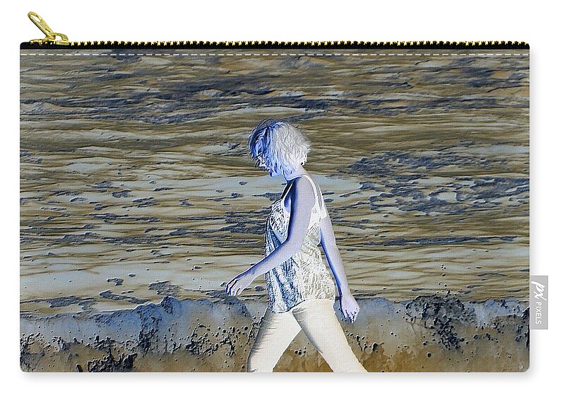 Woman Zip Pouch featuring the photograph A Chance of Something by Nick David