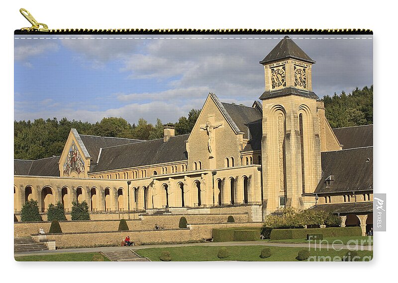 Abbey France Zip Pouch featuring the photograph Abbey France #2 by Julia Gavin