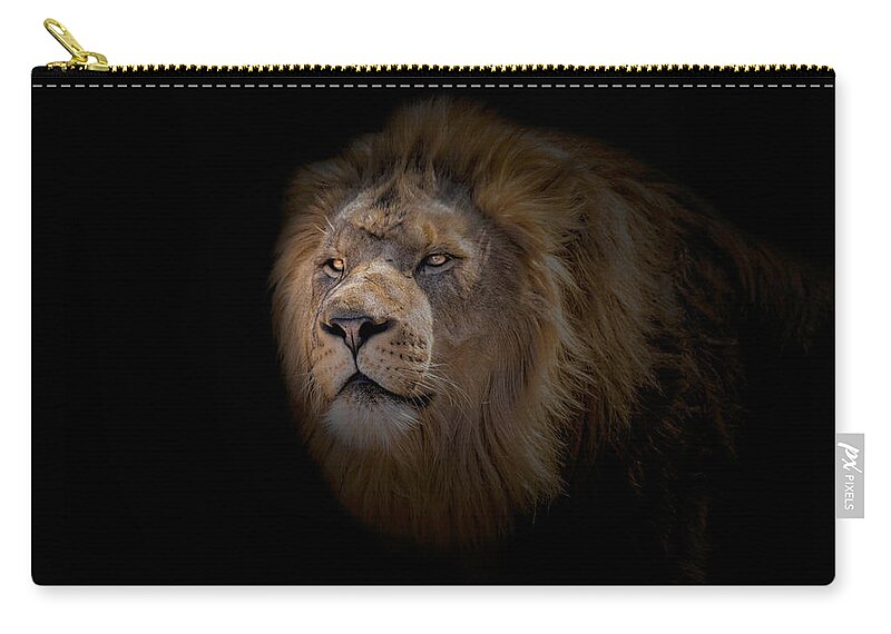 Africa Carry-all Pouch featuring the photograph African Lion by Peter Lakomy