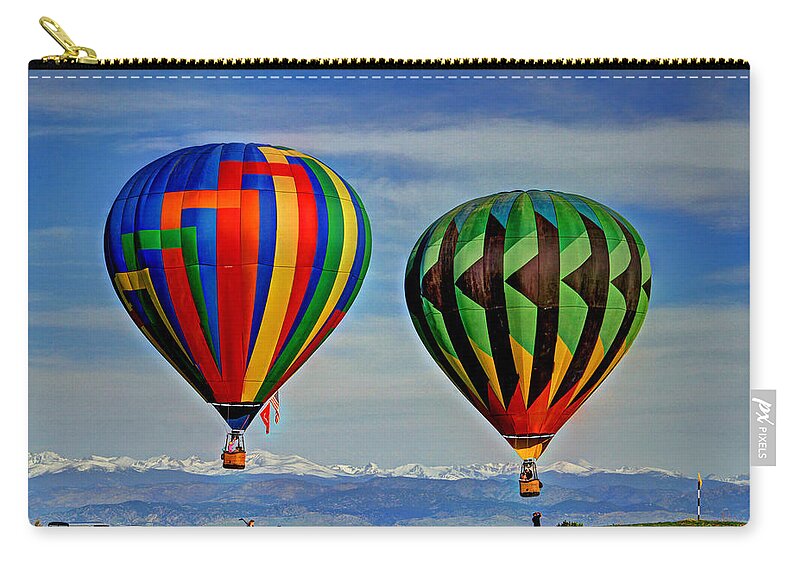  Zip Pouch featuring the photograph 2 Balloons by Scott Mahon