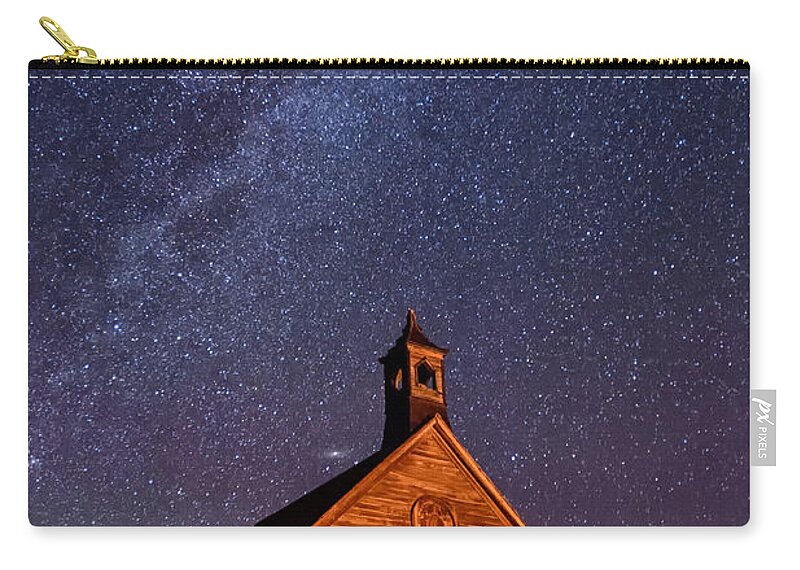 Night Zip Pouch featuring the photograph Bodie Church #2 by Cat Connor