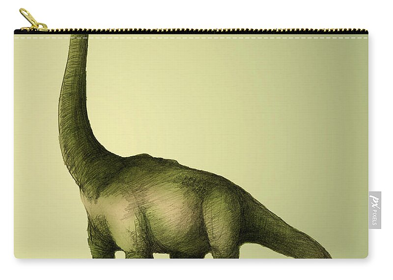 Animal Zip Pouch featuring the photograph Brachiosaurus #2 by Spencer Sutton