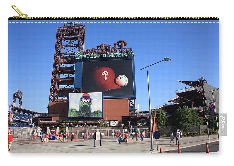 America Zip Pouch featuring the photograph Citizens Bank Park - Philadelphia Phillies #2 by Frank Romeo