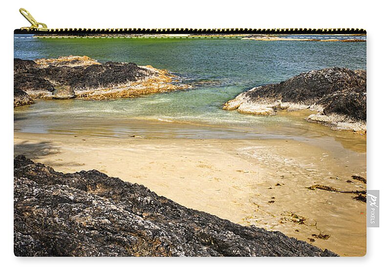 Pacific Zip Pouch featuring the photograph Coast of Pacific ocean on Vancouver Island 5 by Elena Elisseeva