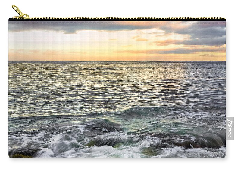 Surf Zip Pouch featuring the photograph Coastal Light #2 by Anthony Michael Bonafede
