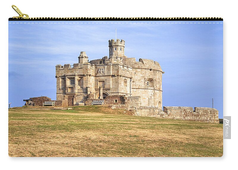 Pendennis Castle Zip Pouch featuring the photograph Cornwall - Pendennis Castle #2 by Joana Kruse