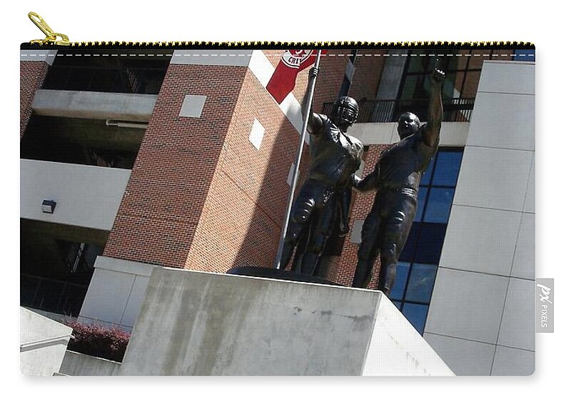 Gameday Zip Pouch featuring the photograph Crimson Walk of Champions by Kenny Glover