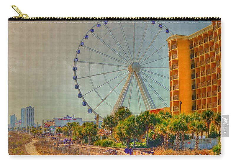 Beach Zip Pouch featuring the photograph Downtown Myrtle Beach #2 by Kathy Baccari