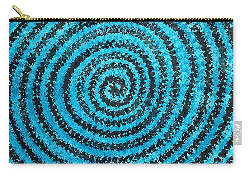 Dreamcatcher Zip Pouch featuring the painting Dreamcatcher original painting #2 by Sol Luckman