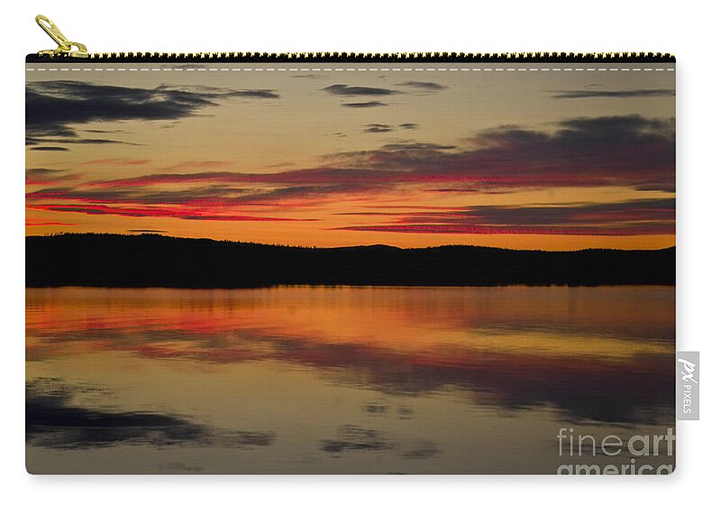 Water Zip Pouch featuring the photograph Evening Sky by Heiko Koehrer-Wagner