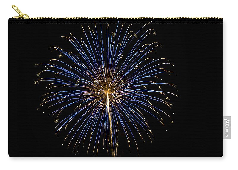 Colors Zip Pouch featuring the photograph Fireworks bursts colors and shapes #2 by SC Heffner