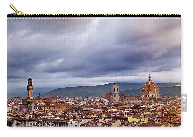Scenics Carry-all Pouch featuring the photograph Florence, Santa Maria Del Fiore by Deimagine