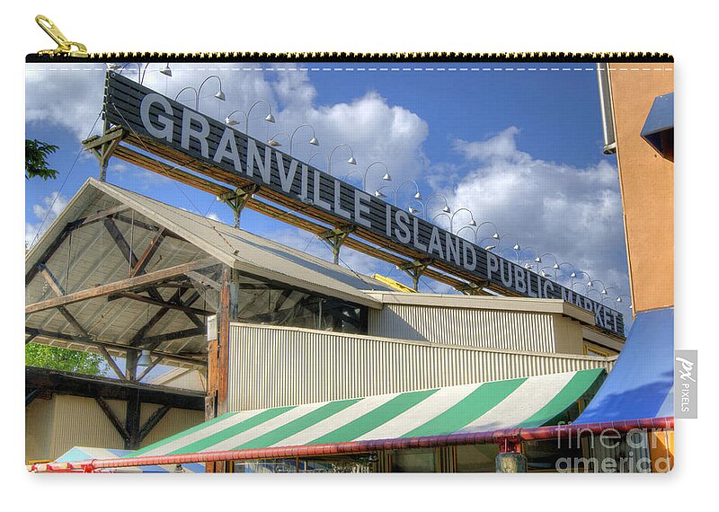 Granville Island Zip Pouch featuring the photograph Granville Island Market #2 by David Birchall