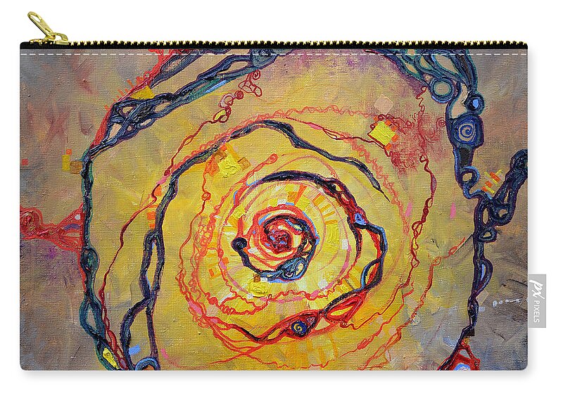 Growth Zip Pouch featuring the painting Growth Pattern by Regina Valluzzi