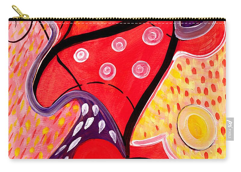 Abstract Art Zip Pouch featuring the painting Heart and Soul by Stephen Lucas