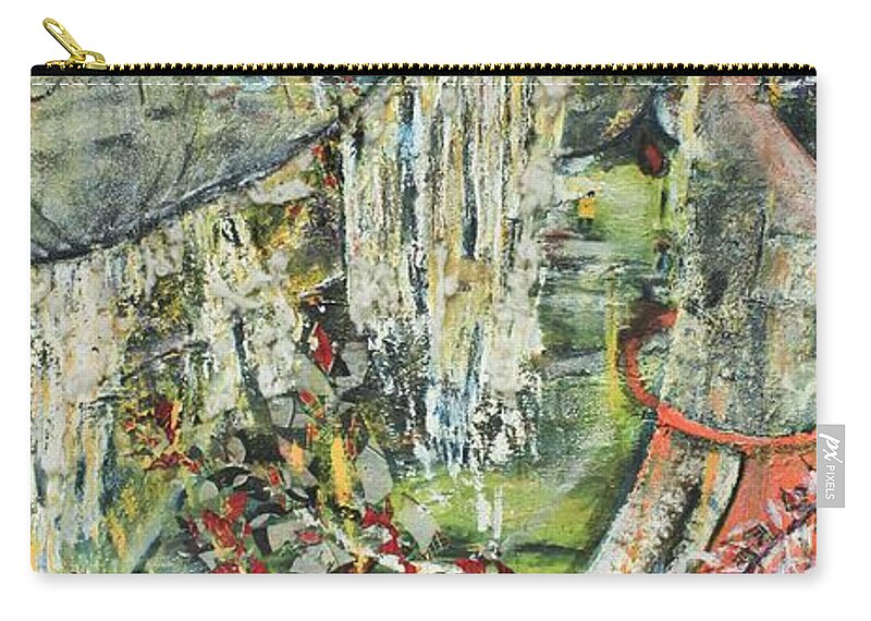 Landscape Zip Pouch featuring the painting Island Wonder by Peggy Blood