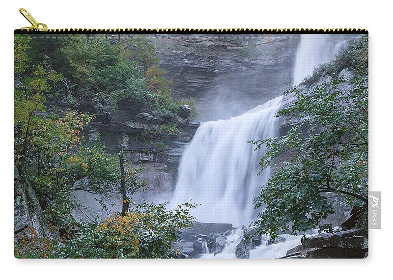 Kaaterskill Clove Zip Pouch featuring the photograph Kaaterskill Falls Square by Bill Wakeley