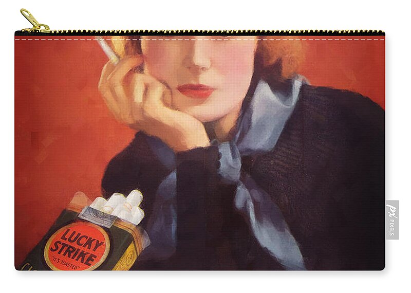 Luckie Carry-all Pouch featuring the digital art Luckie by Chuck Staley