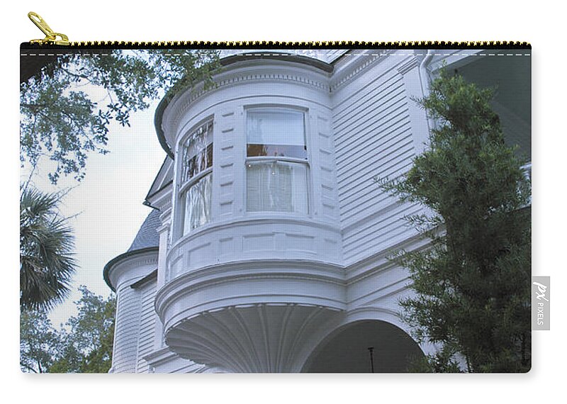 Bed & Breakfast Zip Pouch featuring the photograph 2 Meeting Street by Tim Mulina