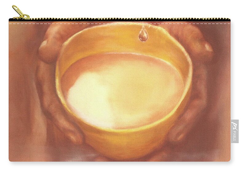 Prophetic Zip Pouch featuring the painting Mercy by Jeanette Sthamann